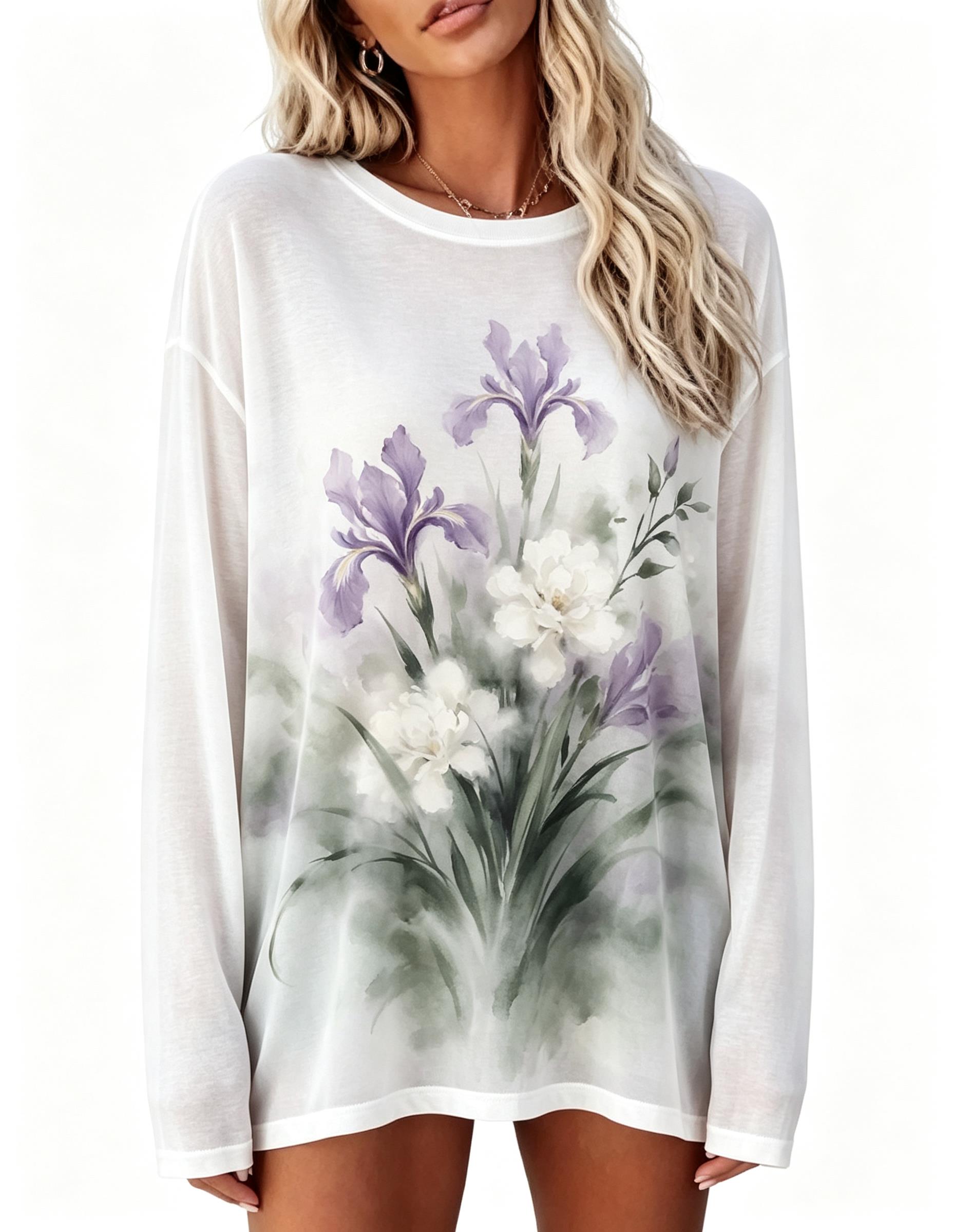 Women Long Sleeve T‑Shirt Vint - Winter Clothing For Women recension och pris