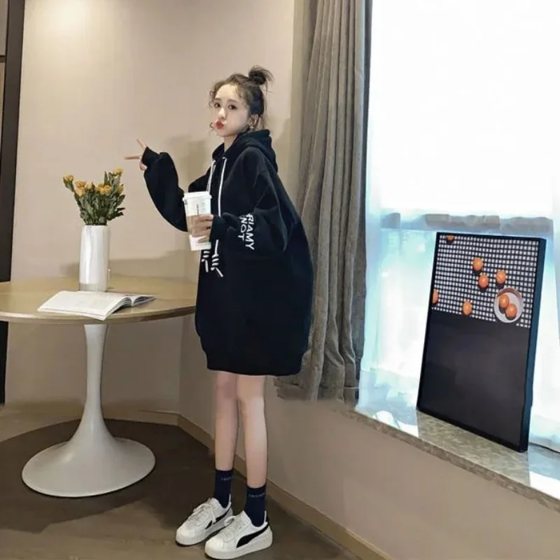 Streetwear Fleece Hooded Dress - Winter Clothing Drawing recension och pris