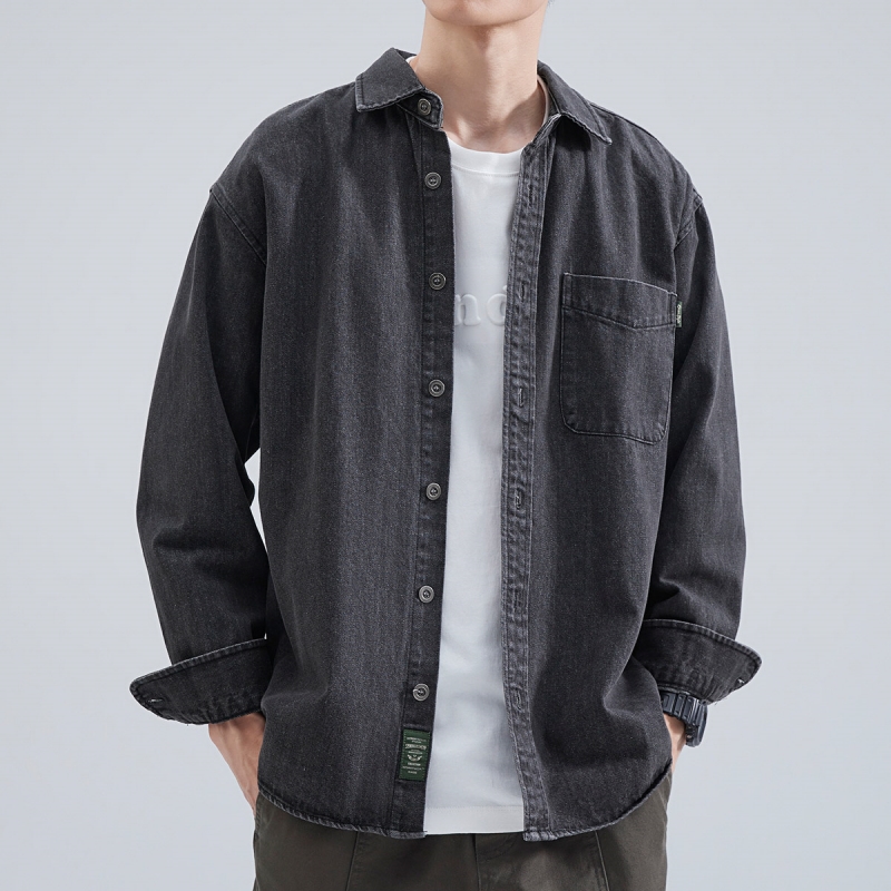 Denim Shirt Men's Long Sleeve  - Winter Clothing Pk recension och pris