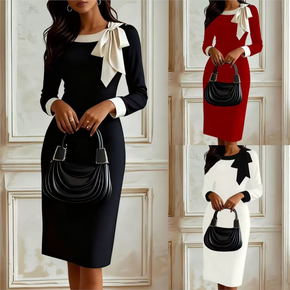 Temperament Women's Dress Slim - Winter Clothing Drawing recension och pris