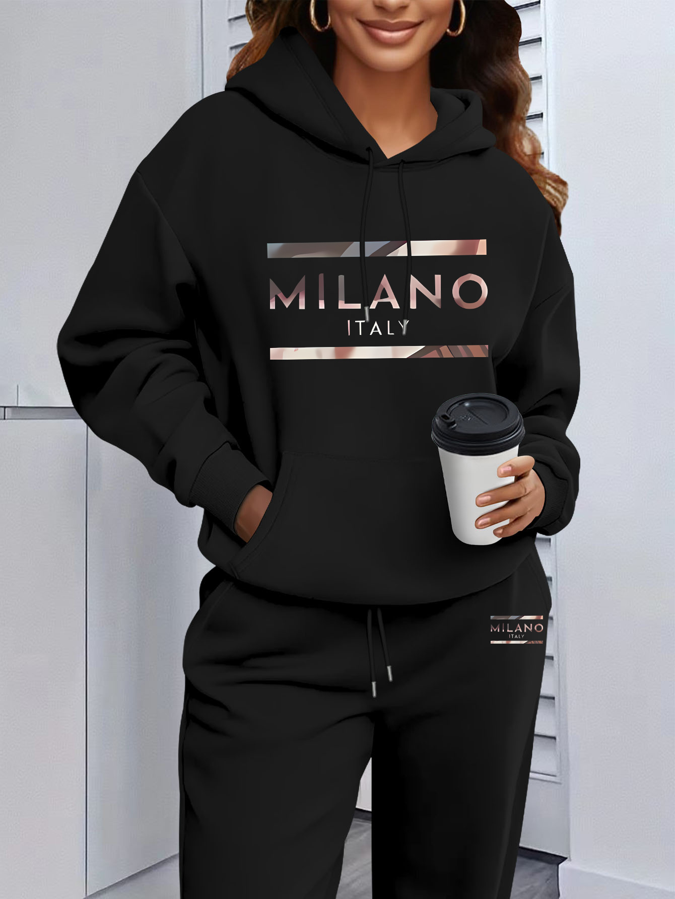 2026 Womens Print Hooded Sweat - Winter Clothing For Women recension och pris