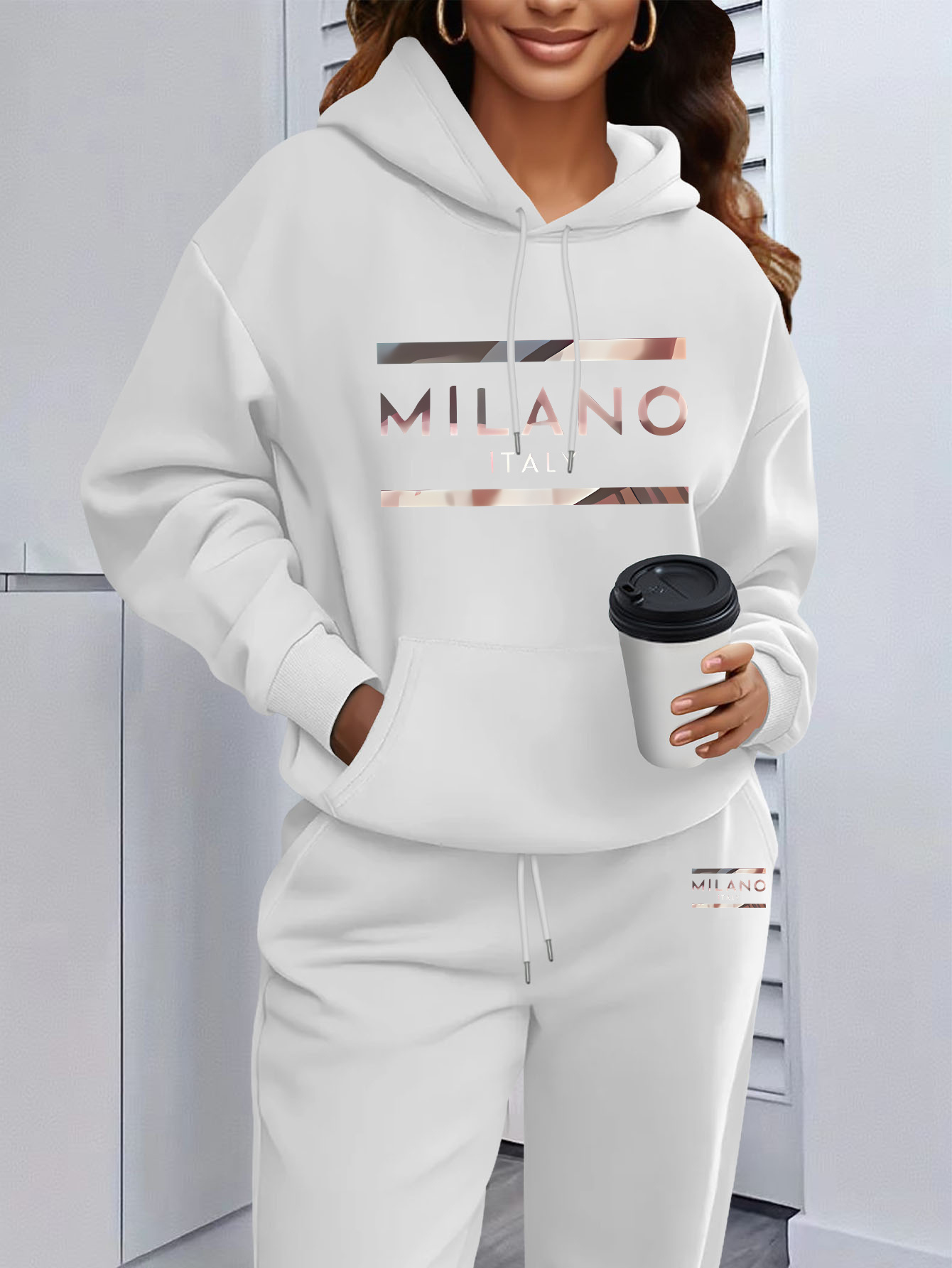 2026 Womens Print Hooded Sweat - Winter Clothing For Women recension och pris