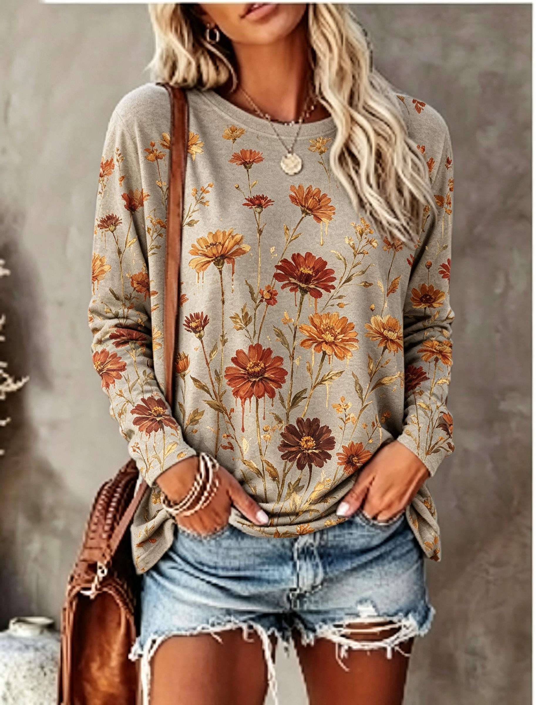 Women Long Sleeve T‑Shirt Oil  - Winter Clothing For Women recension och pris