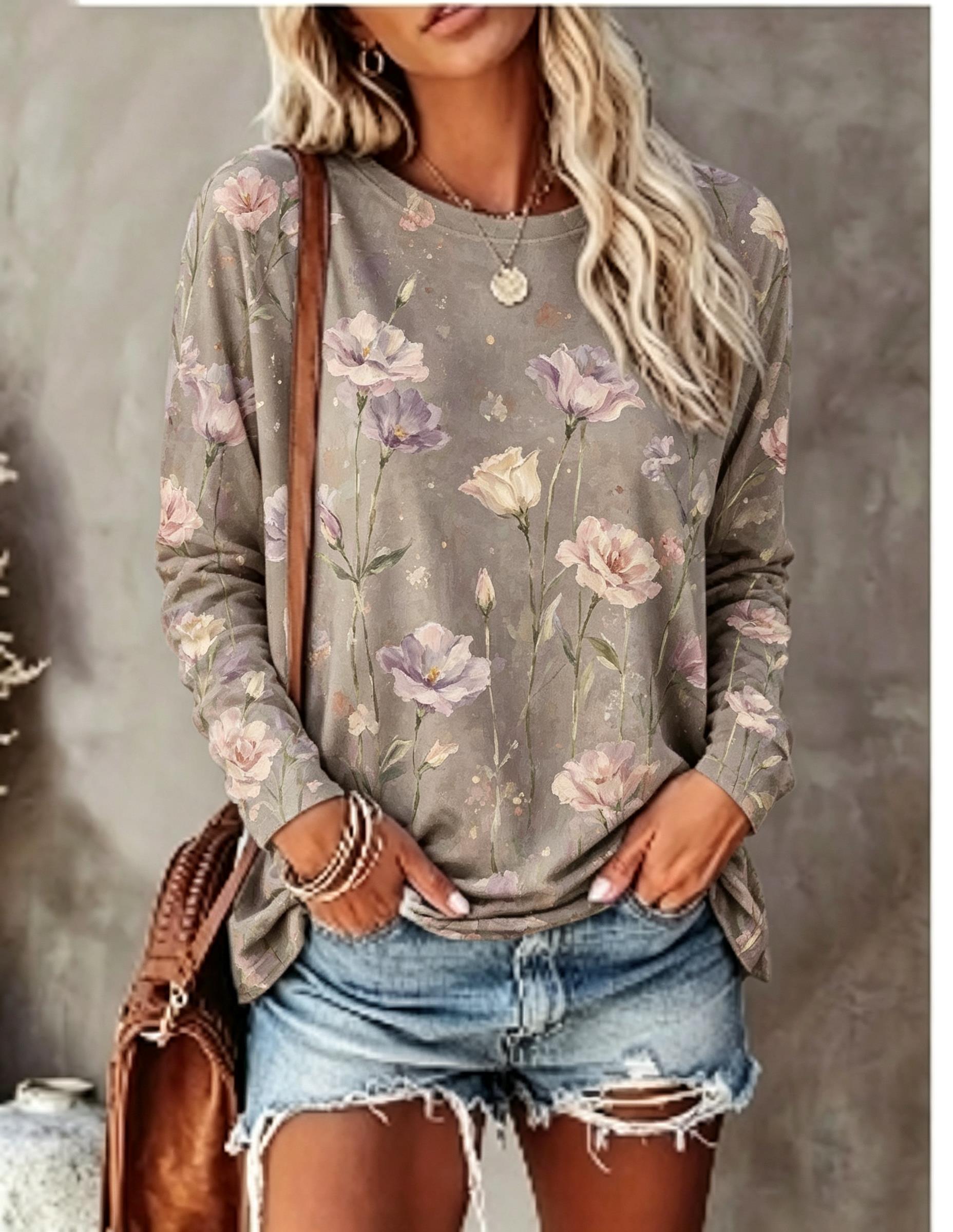 Women Long Sleeve T‑Shirt Oil  - Winter Clothing For Women recension och pris