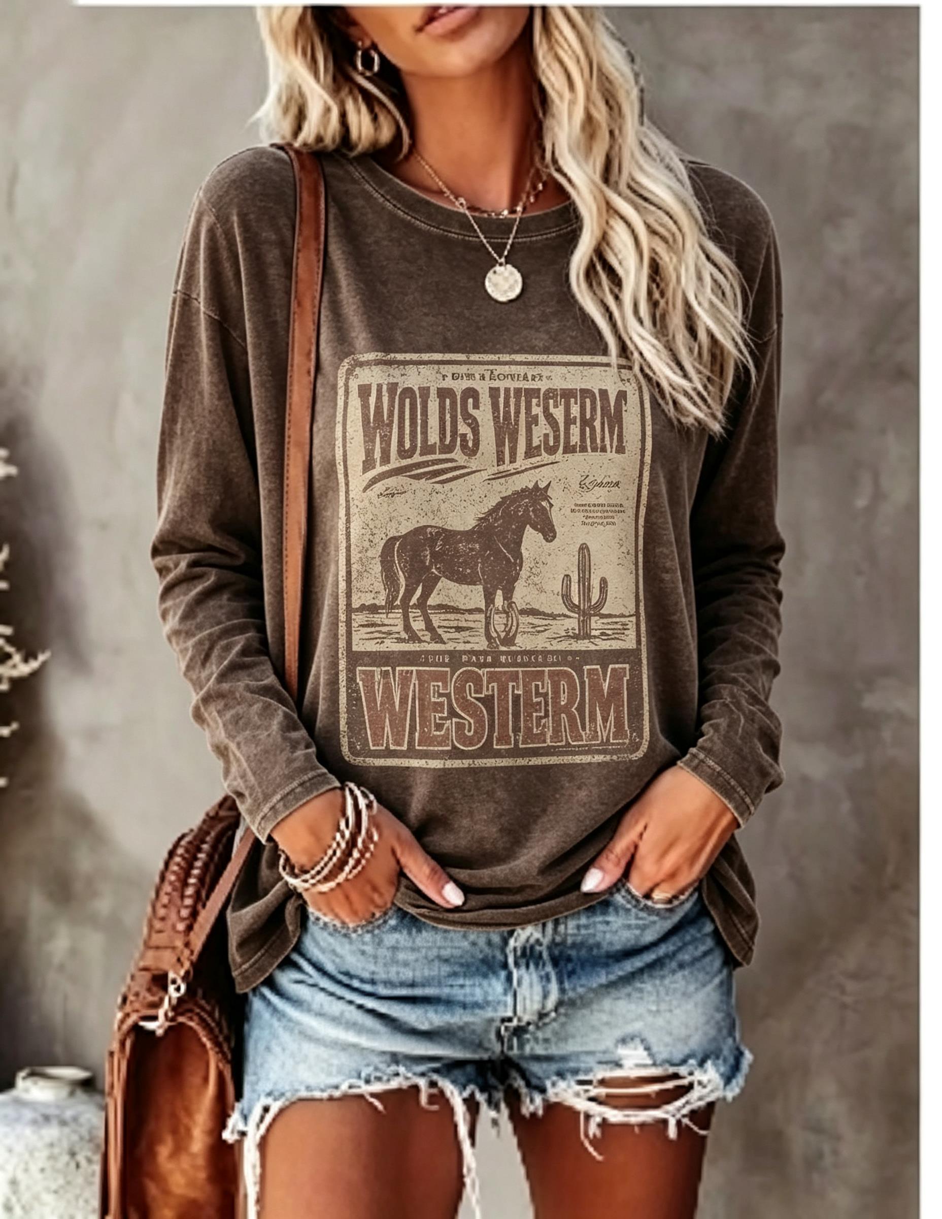 Women Long Sleeve T Shirt Vint - Winter Clothing For Women recension och pris